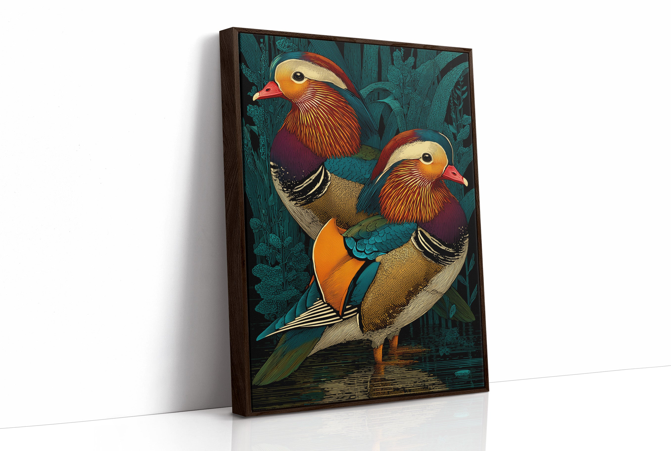 Mandarin Ducks in the Reeds
