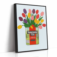 Tulips in a Yorkshire Tea Tin
