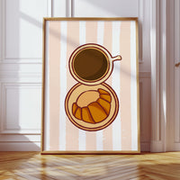 Morning Light Greets Fresh Croissant