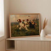 Hunting Dogs Chase Morning Flight