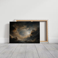 Borrowed Light Between Storm Clouds