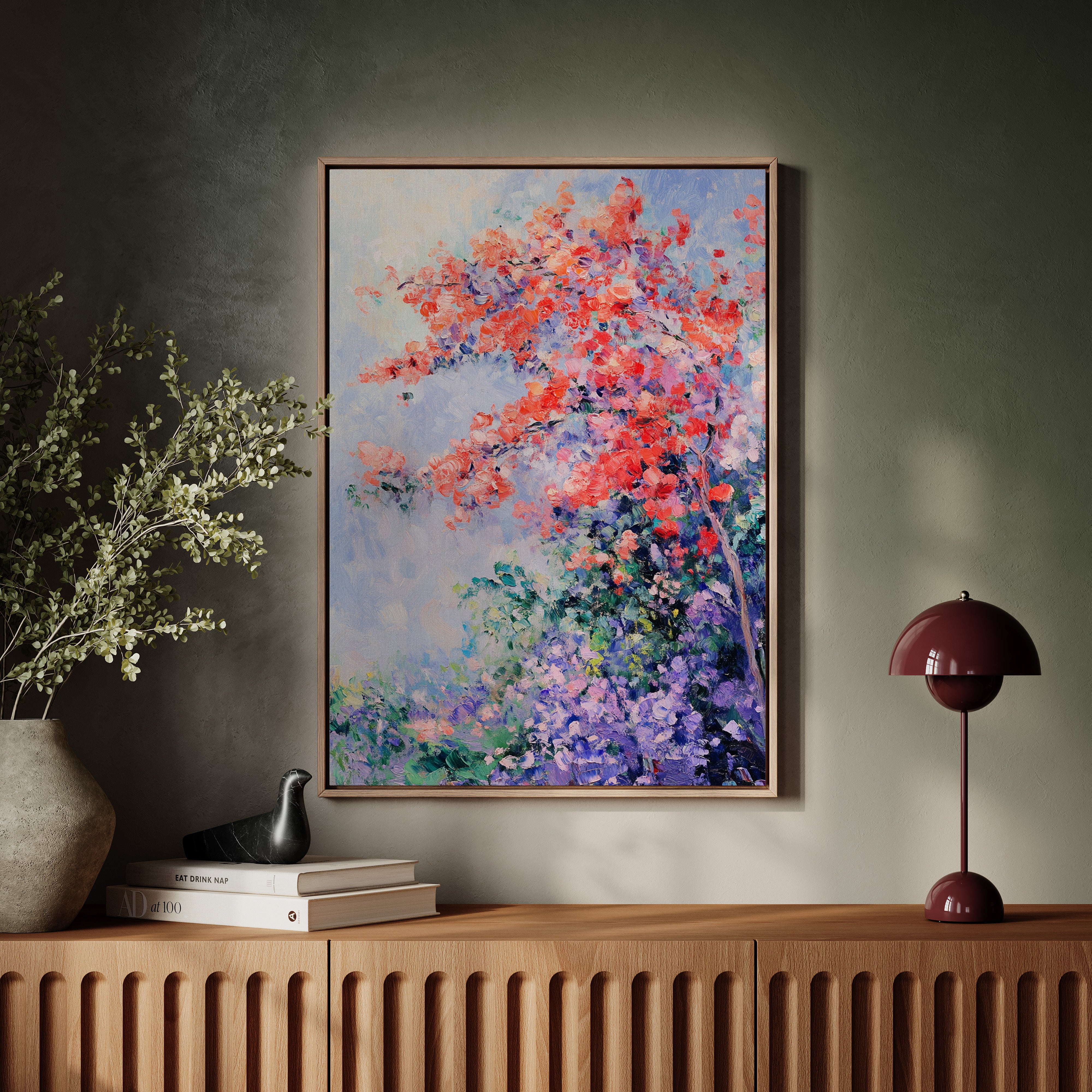 Blossoms Beneath a Vibrant Sky