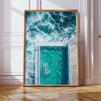 Ocean Pool Meets Morning Swimmer