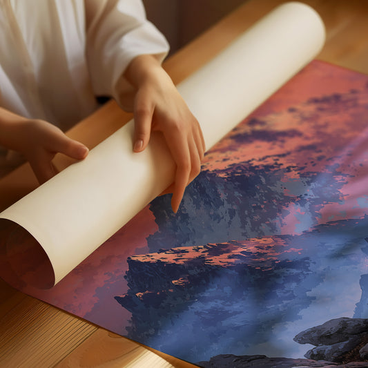 Lone Tent Under Crimson Peaks