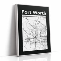 Fort Worth, Mapped in Black