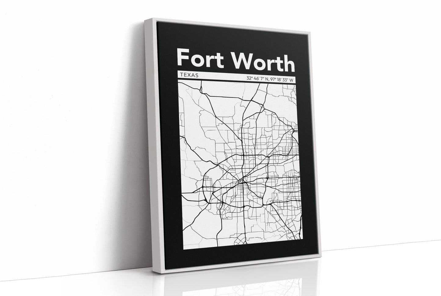 Fort Worth, Mapped in Black