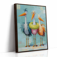 Feathered Trio's Whimsical Gathering
