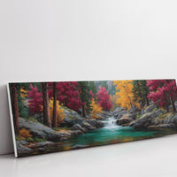 Autumn Waters Through Crimson Pines