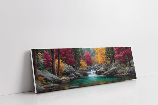 Autumn Waters Through Crimson Pines