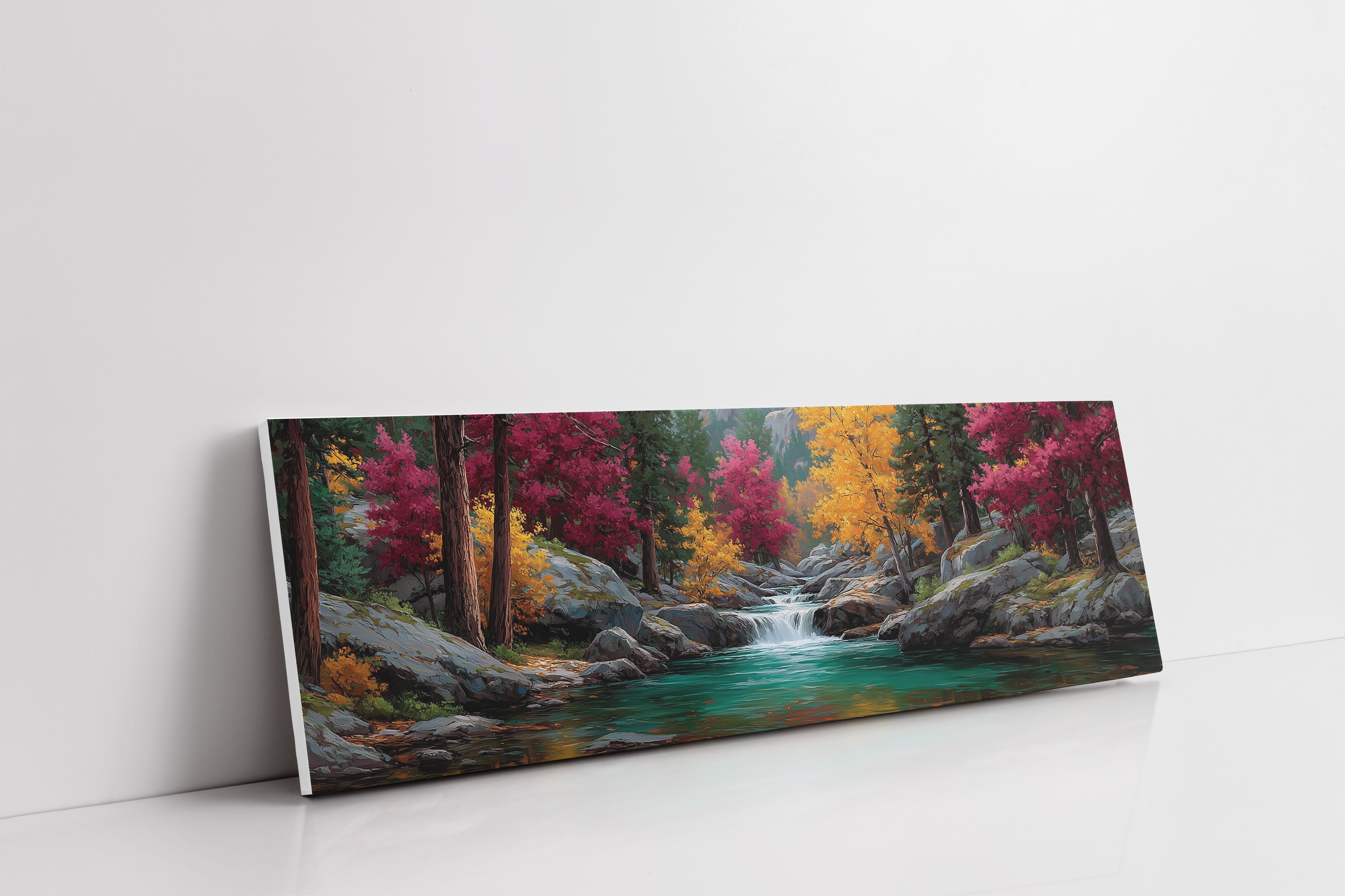 Autumn Waters Through Crimson Pines