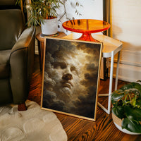 A Face Amongst Golden Clouds