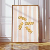Pasta Dances Through Blush Stripes