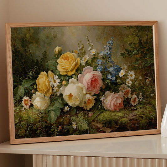 Summer Roses Dance With Wild Daisies