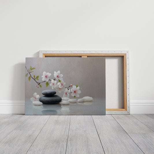 Cherry Blossoms Dance With Stones