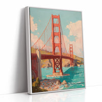 Vermillion Spans Between Coastal Skies