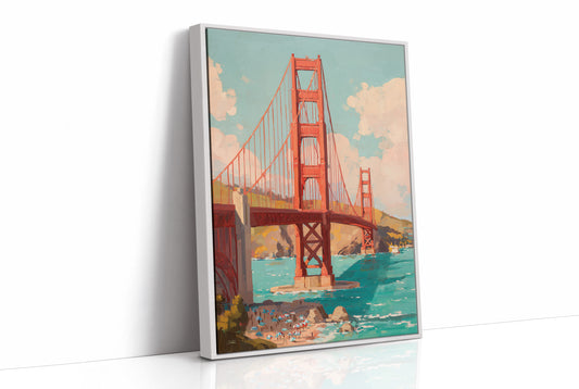 Vermillion Spans Between Coastal Skies