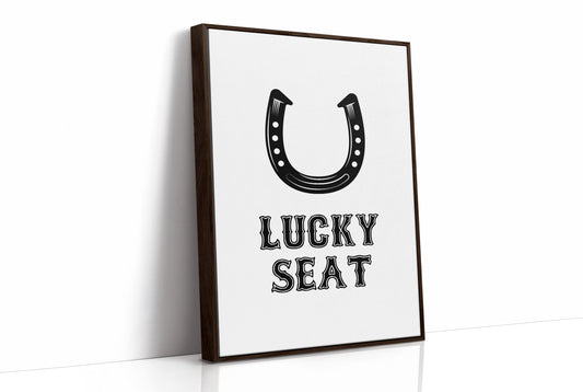 Lucky Seat Horseshoe Western Sign