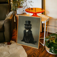 Dapper Feline's Grand Entrance