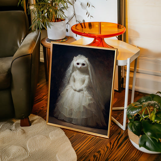 A Feline Bride Awaits the Unseen