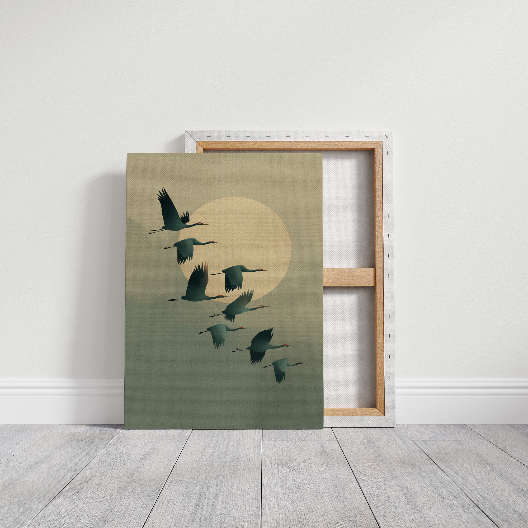 Cranes Dance Across Golden Dawn