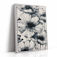 Poppies in Ink Splatter
