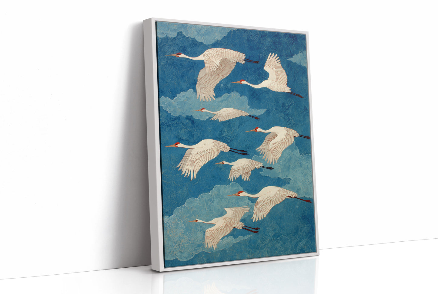 Eight Cranes and a Blue Forever