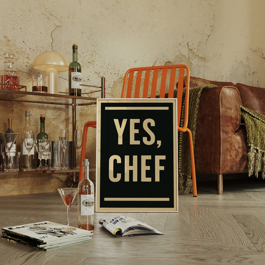 Yes Chef Kitchen Command Print