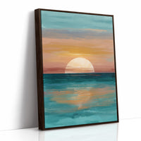 Golden Sphere Meets Teal Waters