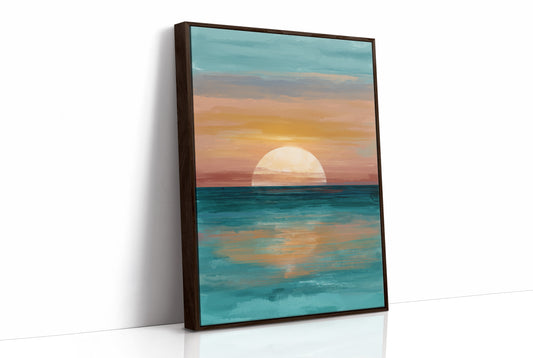 Golden Sphere Meets Teal Waters