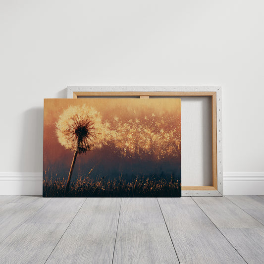 Dandelion Ablaze at Dusk