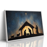 Starlit Manger Under Bethlehem Sky