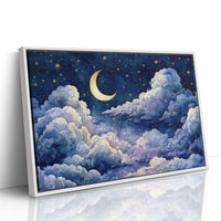 Crescent Moon Above the Clouds