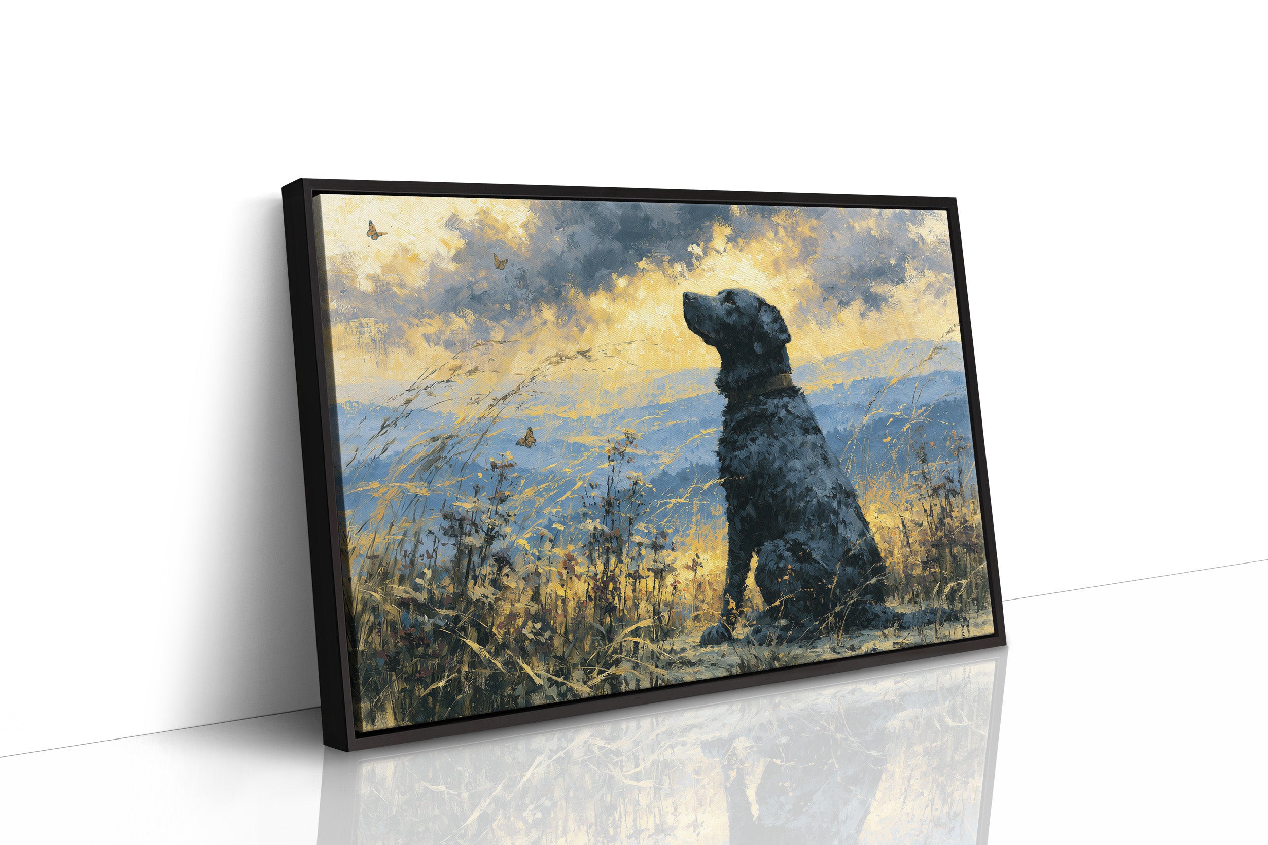 Black Labrador, Butterfly Sky