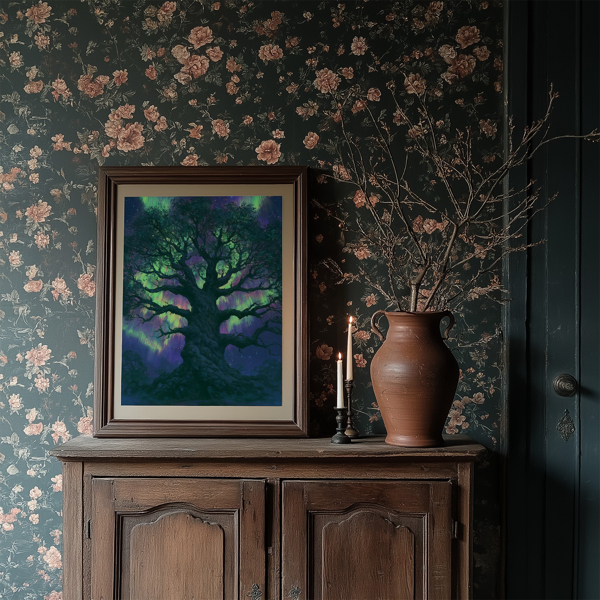 Ancient Oak, Northern Lights