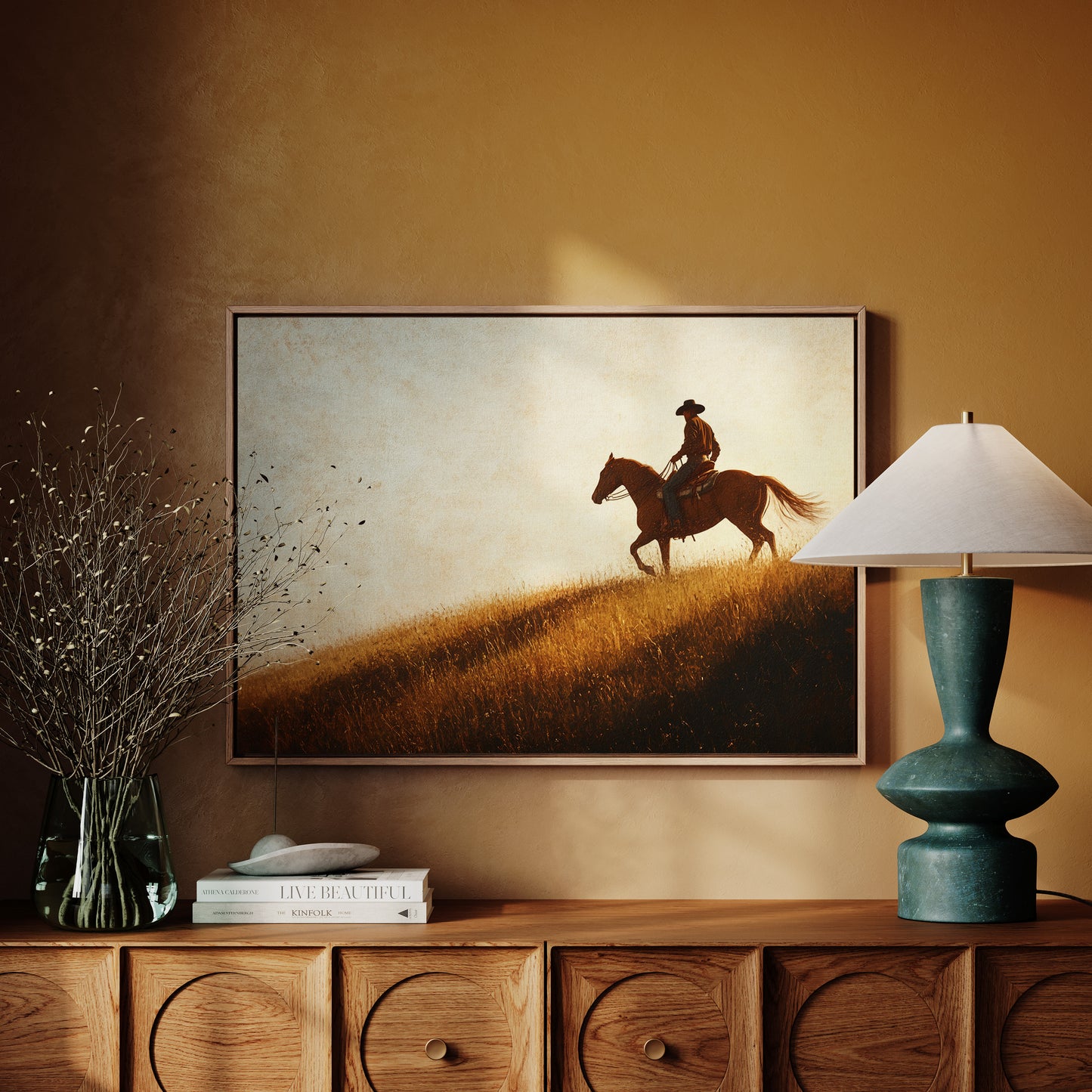 Sunset Ride on Prairie Hill