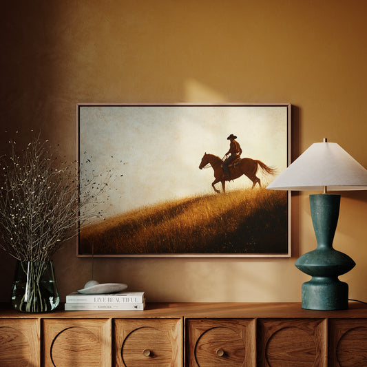 Sunset Ride on Prairie Hill