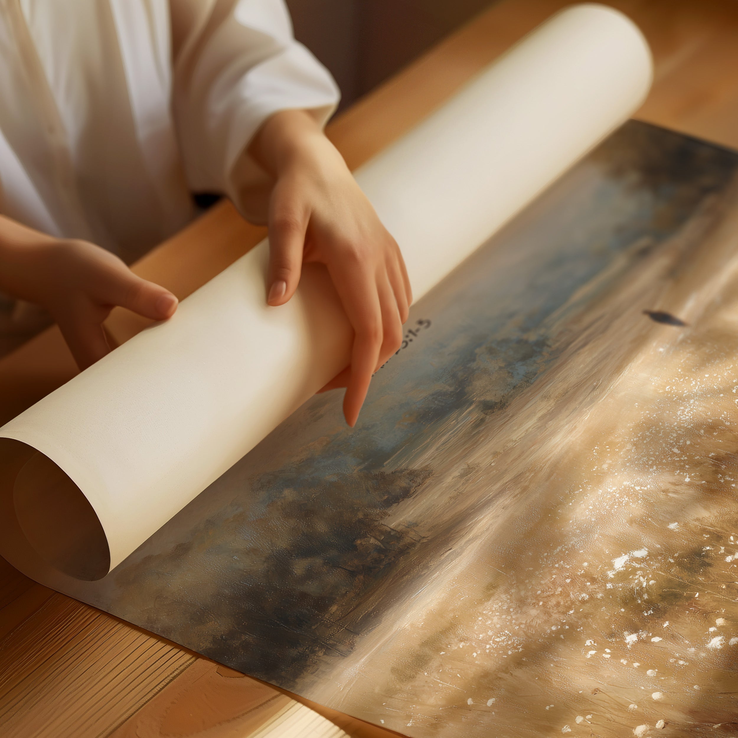 Psalm's Promise On Wooden Table