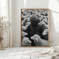 Astronaut Among the Sheep