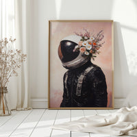 Astronaut with Blossoms on Blush