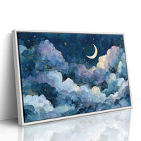 Gold-Lined Clouds and Crescent Light