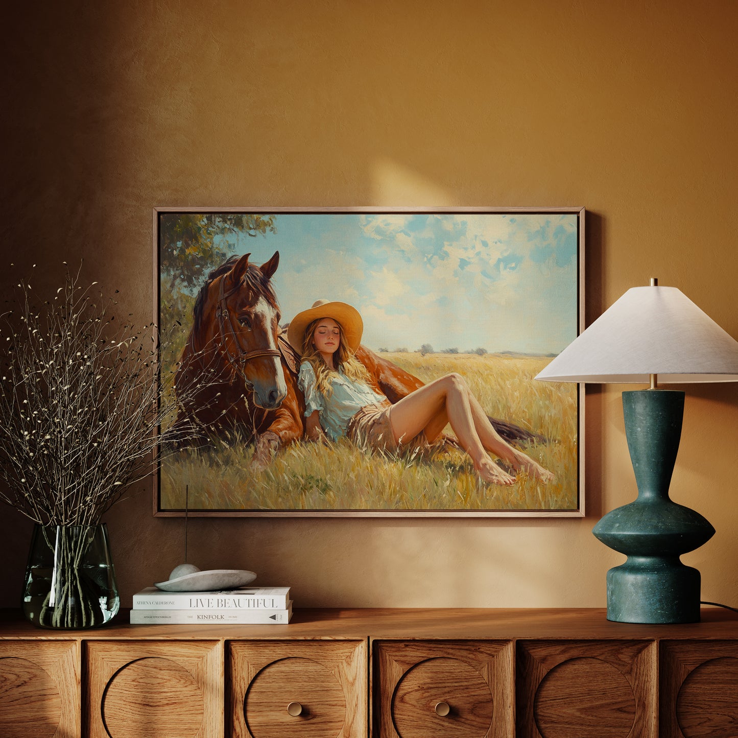 Cowgirl Daydream in Summer Grass