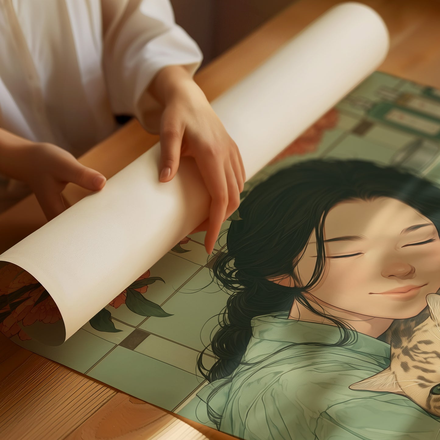 Peach Blossoms Guard Afternoon Dreams