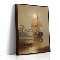 Amber Voyage Through Misty Harbor