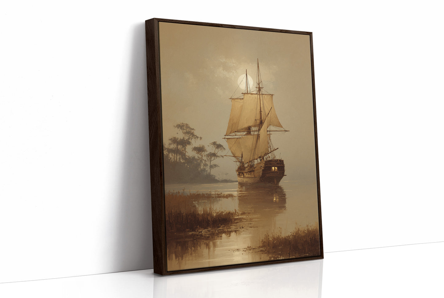 Amber Voyage Through Misty Harbor