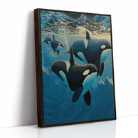 Orca Pod Below the Surface