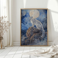 Moonlit Watch of the Snow Leopard