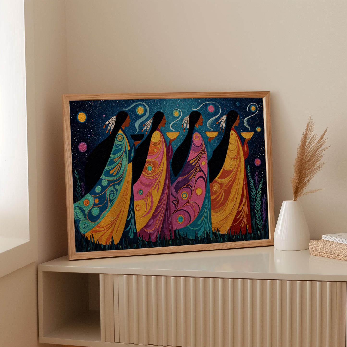 Sacred Stars Dance Through Night