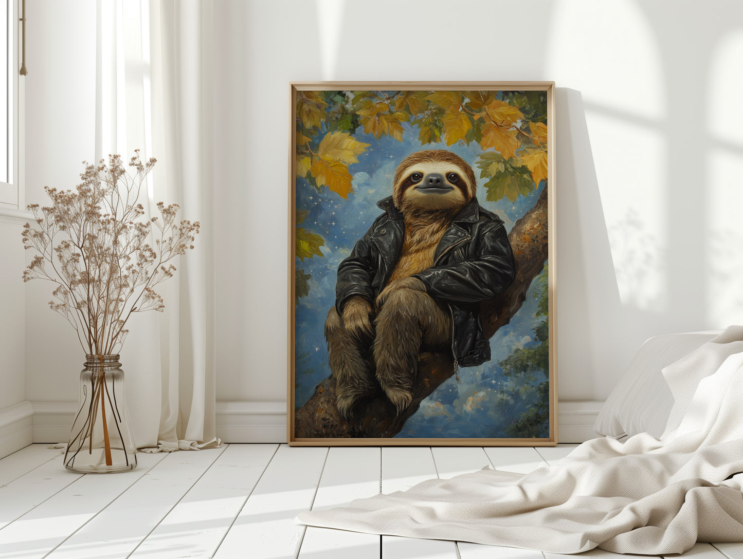Sloth in a Leather Jacket