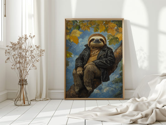 Sloth in a Leather Jacket