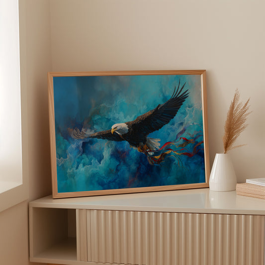 Soaring Through Storm-Painted Skies